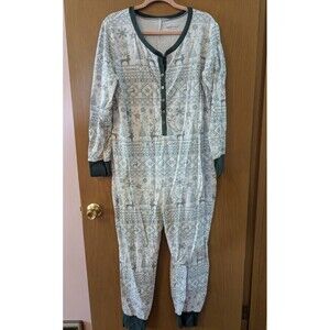 Hearth & Hand XL Holiday One Piece Pajama With Butt Flat